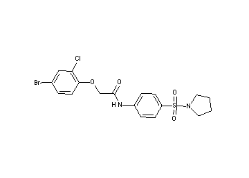 2-(4-bromo-2-chlorophenoxy)-N-[4-(1-pyrrolidinylsulfonyl)phenyl]acetamide