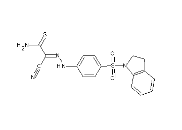2-cyano-2-{[4-(2,3-dihydro-1H-indol-1-ylsulfonyl)phenyl]hydrazono}ethanethioamide
