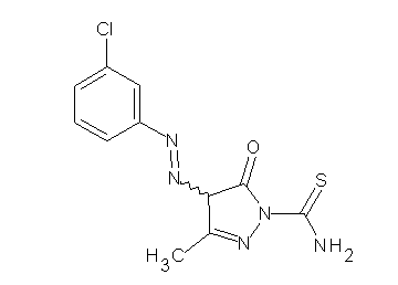 4-[(3-chlorophenyl)diazenyl]-3-methyl-5-oxo-4,5-dihydro-1H-pyrazole-1-carbothioamide