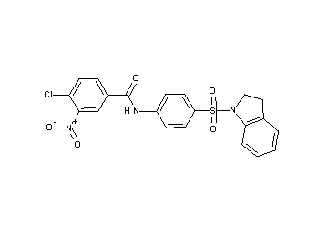 4-chloro-N-[4-(2,3-dihydro-1H-indol-1-ylsulfonyl)phenyl]-3-nitrobenzamide