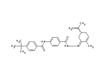 4-tert-butyl-N-(4-{[2-(5-isopropenyl-2-methyl-2-cyclohexen-1-ylidene)hydrazino]carbonyl}phenyl)benzamide