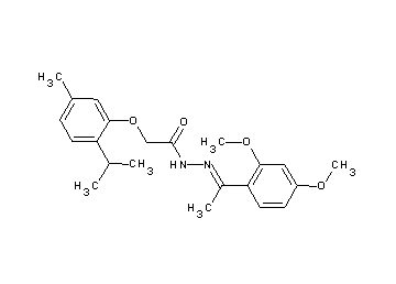 N'-[1-(2,4-dimethoxyphenyl)ethylidene]-2-(2-isopropyl-5-methylphenoxy)acetohydrazide