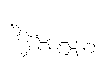 2-(2-isopropyl-5-methylphenoxy)-N-[4-(1-pyrrolidinylsulfonyl)phenyl]acetamide