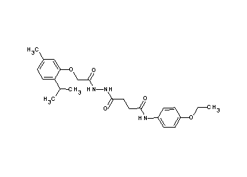 N-(4-ethoxyphenyl)-4-{2-[(2-isopropyl-5-methylphenoxy)acetyl]hydrazino}-4-oxobutanamide