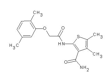 2-{[(2,5-dimethylphenoxy)acetyl]amino}-4,5-dimethyl-3-thiophenecarboxamide