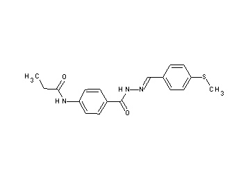 N-[4-({2-[4-(methylsulfanyl)benzylidene]hydrazino}carbonyl)phenyl]propanamide - Click Image to Close
