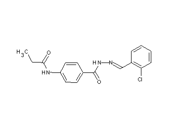 N-(4-{[2-(2-chlorobenzylidene)hydrazino]carbonyl}phenyl)propanamide - Click Image to Close