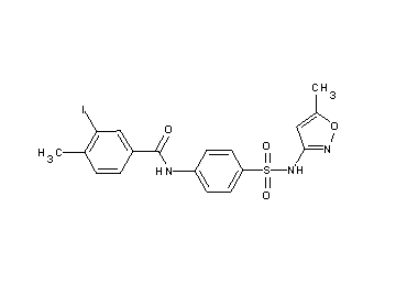3-iodo-4-methyl-N-(4-{[(5-methyl-3-isoxazolyl)amino]sulfonyl}phenyl)benzamide