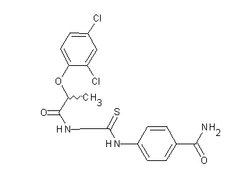 4-[({[2-(2,4-dichlorophenoxy)propanoyl]amino}carbonothioyl)amino]benzamide