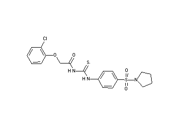 2-(2-chlorophenoxy)-N-({[4-(1-pyrrolidinylsulfonyl)phenyl]amino}carbonothioyl)acetamide