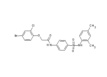 2-(4-bromo-2-chlorophenoxy)-N-(4-{[(2,4-dimethylphenyl)amino]sulfonyl}phenyl)acetamide - Click Image to Close