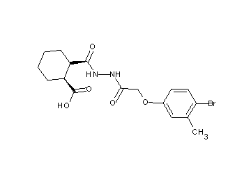 2-({2-[(4-bromo-3-methylphenoxy)acetyl]hydrazino}carbonyl)cyclohexanecarboxylic acid