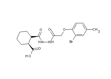 2-({2-[(2-bromo-4-methylphenoxy)acetyl]hydrazino}carbonyl)cyclohexanecarboxylic acid