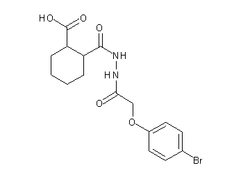 2-({2-[(4-bromophenoxy)acetyl]hydrazino}carbonyl)cyclohexanecarboxylic acid