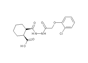 2-({2-[(2-chlorophenoxy)acetyl]hydrazino}carbonyl)cyclohexanecarboxylic acid