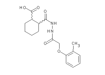 2-({2-[(2-methylphenoxy)acetyl]hydrazino}carbonyl)cyclohexanecarboxylic acid