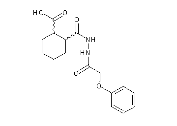 2-{[2-(phenoxyacetyl)hydrazino]carbonyl}cyclohexanecarboxylic acid
