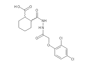 2-({2-[(2,4-dichlorophenoxy)acetyl]hydrazino}carbonyl)cyclohexanecarboxylic acid