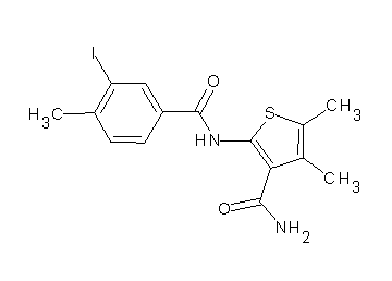 2-[(3-iodo-4-methylbenzoyl)amino]-4,5-dimethyl-3-thiophenecarboxamide