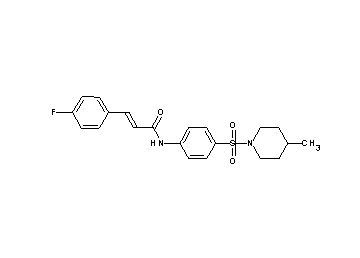 3-(4-fluorophenyl)-N-{4-[(4-methyl-1-piperidinyl)sulfonyl]phenyl}acrylamide