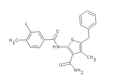 5-benzyl-2-[(3-iodo-4-methylbenzoyl)amino]-4-methyl-3-thiophenecarboxamide
