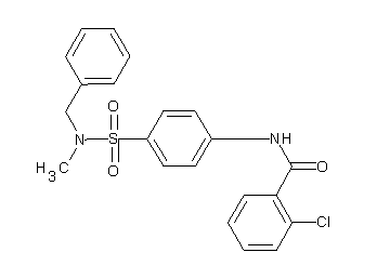 N-(4-{[benzyl(methyl)amino]sulfonyl}phenyl)-2-chlorobenzamide - Click Image to Close
