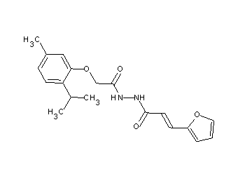 3-(2-furyl)-N'-[(2-isopropyl-5-methylphenoxy)acetyl]acrylohydrazide