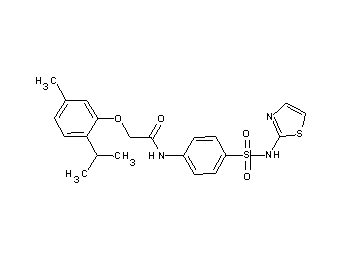 2-(2-isopropyl-5-methylphenoxy)-N-{4-[(1,3-thiazol-2-ylamino)sulfonyl]phenyl}acetamide - Click Image to Close