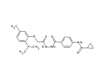 N-[4-({2-[(2-isopropyl-5-methylphenoxy)acetyl]hydrazino}carbonyl)phenyl]cyclopropanecarboxamide