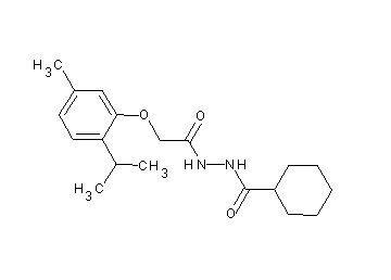 N'-[2-(2-isopropyl-5-methylphenoxy)acetyl]cyclohexanecarbohydrazide