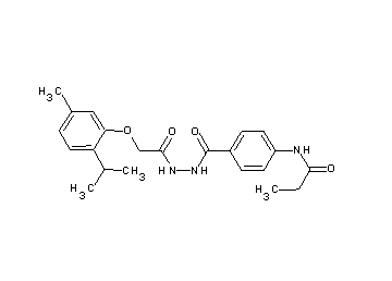 N-[4-({2-[(2-isopropyl-5-methylphenoxy)acetyl]hydrazino}carbonyl)phenyl]propanamide