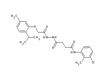 N-(3-chloro-2-methylphenyl)-4-{2-[(2-isopropyl-5-methylphenoxy)acetyl]hydrazino}-4-oxobutanamide