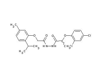 2-(2,4-dichlorophenoxy)-N'-[(2-isopropyl-5-methylphenoxy)acetyl]propanohydrazide