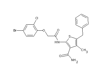 5-benzyl-2-{[(4-bromo-2-chlorophenoxy)acetyl]amino}-4-methyl-3-thiophenecarboxamide