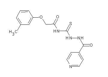 N-[(2-isonicotinoylhydrazino)carbonothioyl]-2-(3-methylphenoxy)acetamide