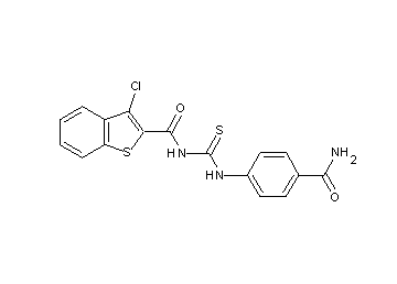 N-({[4-(aminocarbonyl)phenyl]amino}carbonothioyl)-3-chloro-1-benzothiophene-2-carboxamide