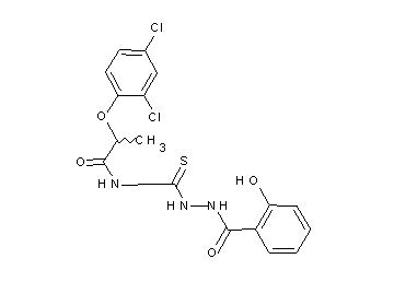 2-(2,4-dichlorophenoxy)-N-{[2-(2-hydroxybenzoyl)hydrazino]carbonothioyl}propanamide