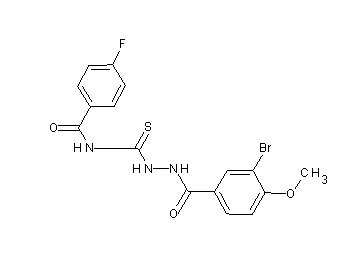 N-{[2-(3-bromo-4-methoxybenzoyl)hydrazino]carbonothioyl}-4-fluorobenzamide
