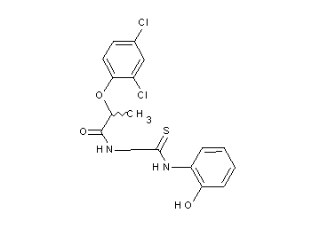 2-(2,4-dichlorophenoxy)-N-{[(2-hydroxyphenyl)amino]carbonothioyl}propanamide