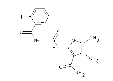 2-({[(2-iodobenzoyl)amino]carbonothioyl}amino)-4,5-dimethyl-3-thiophenecarboxamide
