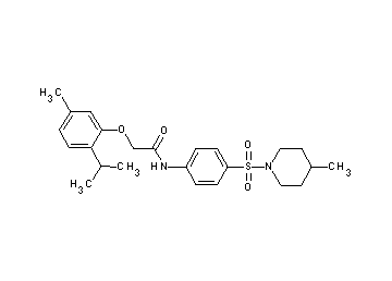 2-(2-isopropyl-5-methylphenoxy)-N-{4-[(4-methyl-1-piperidinyl)sulfonyl]phenyl}acetamide