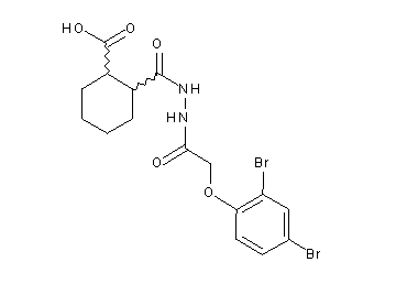 2-({2-[(2,4-dibromophenoxy)acetyl]hydrazino}carbonyl)cyclohexanecarboxylic acid