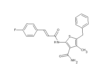 5-benzyl-2-{[3-(4-fluorophenyl)acryloyl]amino}-4-methyl-3-thiophenecarboxamide - Click Image to Close