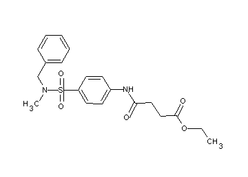 ethyl 4-[(4-{[benzyl(methyl)amino]sulfonyl}phenyl)amino]-4-oxobutanoate - Click Image to Close