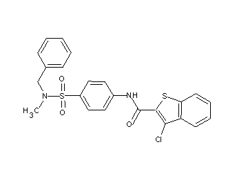 N-(4-{[benzyl(methyl)amino]sulfonyl}phenyl)-3-chloro-1-benzothiophene-2-carboxamide