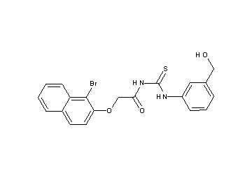 2-[(1-bromo-2-naphthyl)oxy]-N-({[3-(hydroxymethyl)phenyl]amino}carbonothioyl)acetamide