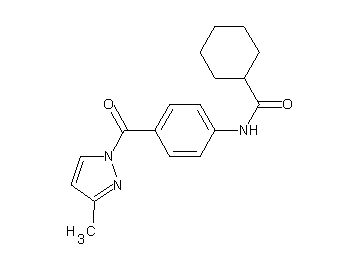 N-{4-[(3-methyl-1H-pyrazol-1-yl)carbonyl]phenyl}cyclohexanecarboxamide