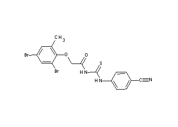 N-{[(4-cyanophenyl)amino]carbonothioyl}-2-(2,4-dibromo-6-methylphenoxy)acetamide