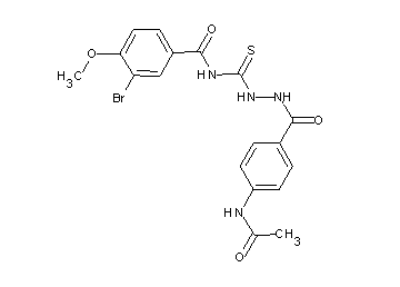 N-({2-[4-(acetylamino)benzoyl]hydrazino}carbonothioyl)-3-bromo-4-methoxybenzamide
