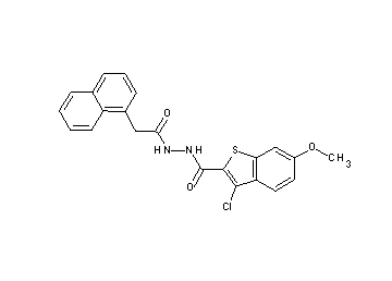 3-chloro-6-methoxy-N'-(1-naphthylacetyl)-1-benzothiophene-2-carbohydrazide
